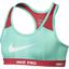 Nike Girls Pro Allover Print Sports Bra - Artisan Teal/Daring Red - thumbnail image 1