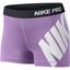 Nike Womens Pro 3 Inch Logo Training Shorts - Violet Shock/Black - thumbnail image 1
