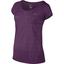 Nike Womens Dri-FIT Cool Breeze Running Top - Mulberry - thumbnail image 1