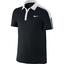 Nike Mens Team Court Polo - Black/White - thumbnail image 1