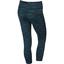 Nike Womens Dri-FIT Epic Run Tights - Black/Blue Lagoon/Reflective Silver - thumbnail image 2
