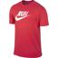 Nike Mens Run Dri-Blend Swoosh Running T-Shirt - Daring Red/White - thumbnail image 1