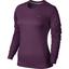 Nike Womens Miler Long Sleeve Running Top - Mulberry - thumbnail image 1