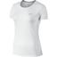 Nike Womens Miler Short Sleeve Top - White - thumbnail image 1