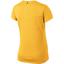Nike Womens Miler Short Sleeve Top - Yellow - thumbnail image 2