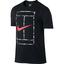 Nike Mens Court Logo Tee - Black/Hot Lava - thumbnail image 1