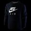 Nike Air Boys Brushed Fleece Flash Crew Sweatshirt - Navy - thumbnail image 3