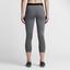Nike Womens Pro Cool Capri - Charcoal Grey - thumbnail image 4