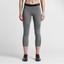 Nike Womens Pro Cool Capri - Charcoal Grey - thumbnail image 1