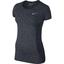 Nike Womens Dri-FIT Knit Top - Dark Grey/Black - thumbnail image 1