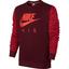 Nike Mens Air Hybrid Fleece Crew Long Sleeve Top - Red - thumbnail image 1