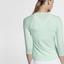 Nike Womens Pure Long-Sleeve 'V' Top - Barely Green/White - thumbnail image 5