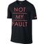 Nike Mens "Not My Fault" Tee - Black/Hot Lava - thumbnail image 1