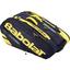 Babolat Pure Aero 12 Racket Bag - Yellow/Black - thumbnail image 1