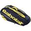 Babolat Pure Aero 6 Racket Bag - Black/Yellow - thumbnail image 1