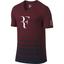 Nike Mens Premier RF V-Neck T-Shirt - Team Red/Obsidian - thumbnail image 1
