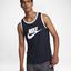 Nike Mens Sportswear Ace Logo Tank Top - Obsidian/White - thumbnail image 3