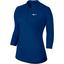 Nike Womens Dry 3/4 Sleeve Tennis Top - Blue Jay - thumbnail image 1