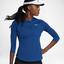 Nike Womens Dry 3/4 Sleeve Tennis Top - Blue Jay - thumbnail image 3