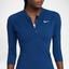 Nike Womens Dry 3/4 Sleeve Tennis Top - Blue Jay - thumbnail image 6