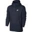 Nike Mens Sportswear Full-Zip Hoodie - Obsidian/White - thumbnail image 1