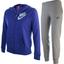 Nike Girls Graphic Colour-Blocked Tracksuit - Purple/Grey - thumbnail image 1