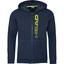 Head Mens Club Fynn Full-Zip Hoodie - Dark Blue/Yellow - thumbnail image 1