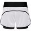 HEAD Womens Stance Shorts - White/Black - thumbnail image 2