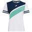 Head Womens Perf Tee - White/Dark Blue/Green - thumbnail image 1