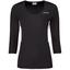 Head Womens Club Tech 3/4 Sleeve Shirt - Black - thumbnail image 1