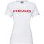 HEAD Womens Club Lucy T-Shirt - White/Red - thumbnail image 1