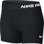 Nike Girls Pro Shorts - Black/White - thumbnail image 1