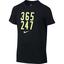 Nike Boys 365/247 Short-Sleeve Training Shirt - Black/Volt - thumbnail image 1
