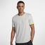 Nike Mens Court Dry Tennis Top - Vast Grey/Bright Citron - thumbnail image 3