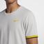 Nike Mens Court Dry Tennis Top - Vast Grey/Bright Citron - thumbnail image 4