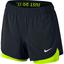 Nike Womens Flex Training Shorts - Black/Volt - thumbnail image 1