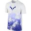 Nike Mens Rafa T-Shirt - White/Paramount Blue - thumbnail image 1