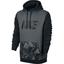 Nike Mens Monochrome Pullover Fleece Hoodie - Black/Grey