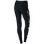 Nike Womens Court Tennis Tights - Black - thumbnail image 2