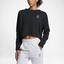 Nike Womens Long-Sleeve Cropped Tennis Top - Black - thumbnail image 3