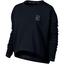 Nike Womens Long-Sleeve Cropped Tennis Top - Black - thumbnail image 1