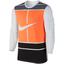 Nike Mens Practice Tennis Top - White/Bright Mango - thumbnail image 1