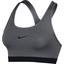 Nike Womens Pro Classic Sports Bra - Carbon Heather/Black - thumbnail image 1