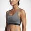 Nike Womens Pro Classic Sports Bra - Carbon Heather/Black - thumbnail image 3