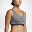 Nike Womens Pro Classic Sports Bra - Carbon Heather/Black - thumbnail image 7