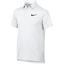 Nike Boys Dry Tennis Polo - White - thumbnail image 1
