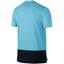 Nike Mens Court Dry Tennis Tee - Vivid Sky Blue/Black - thumbnail image 2