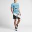 Nike Mens Court Dry Tennis Tee - Vivid Sky Blue/Black - thumbnail image 7