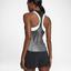 Nike Womens Dry Slam Tank Top - Metallic Platinum/Hot Punch - thumbnail image 4