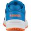 K-Swiss Kids Smash Omni Tennis Shoes [Sizes: J3-5.5] - Bright Blue/White/Neon Orange - thumbnail image 4